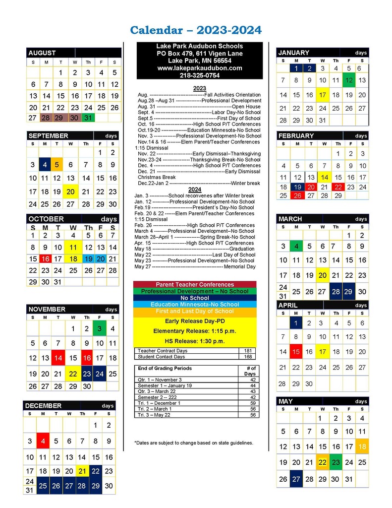 District Calendar 